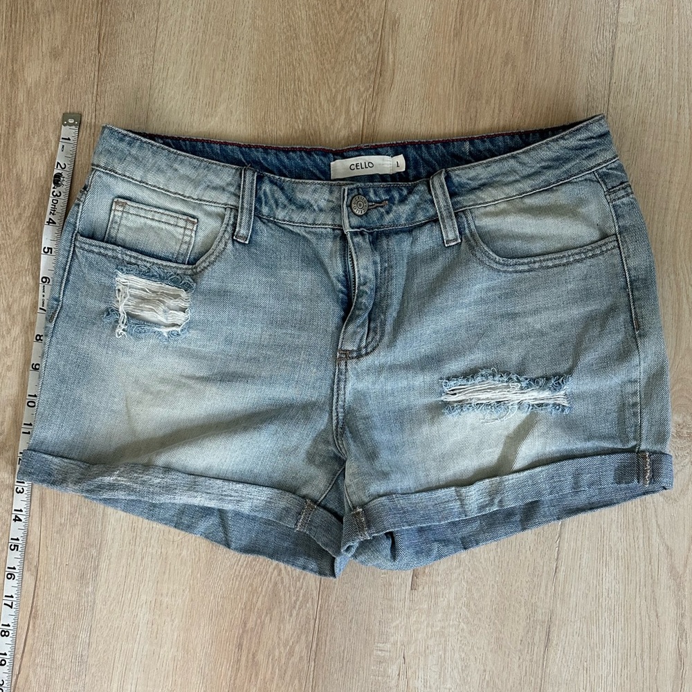 Cello cuffed jean shorts